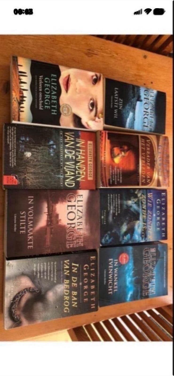 Elizabeth George boeken - Thrillers (7 stuks), Ophalen of Verzenden, Gelezen