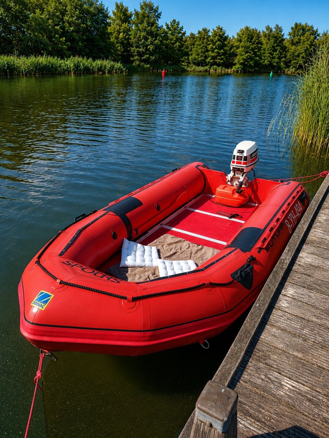 Zodiac Futura sport 420 met Johnson 20 pk buitenboordmotor, Watersport en Boten, Ophalen of Verzenden, Zodiac, Buitenboordmotor