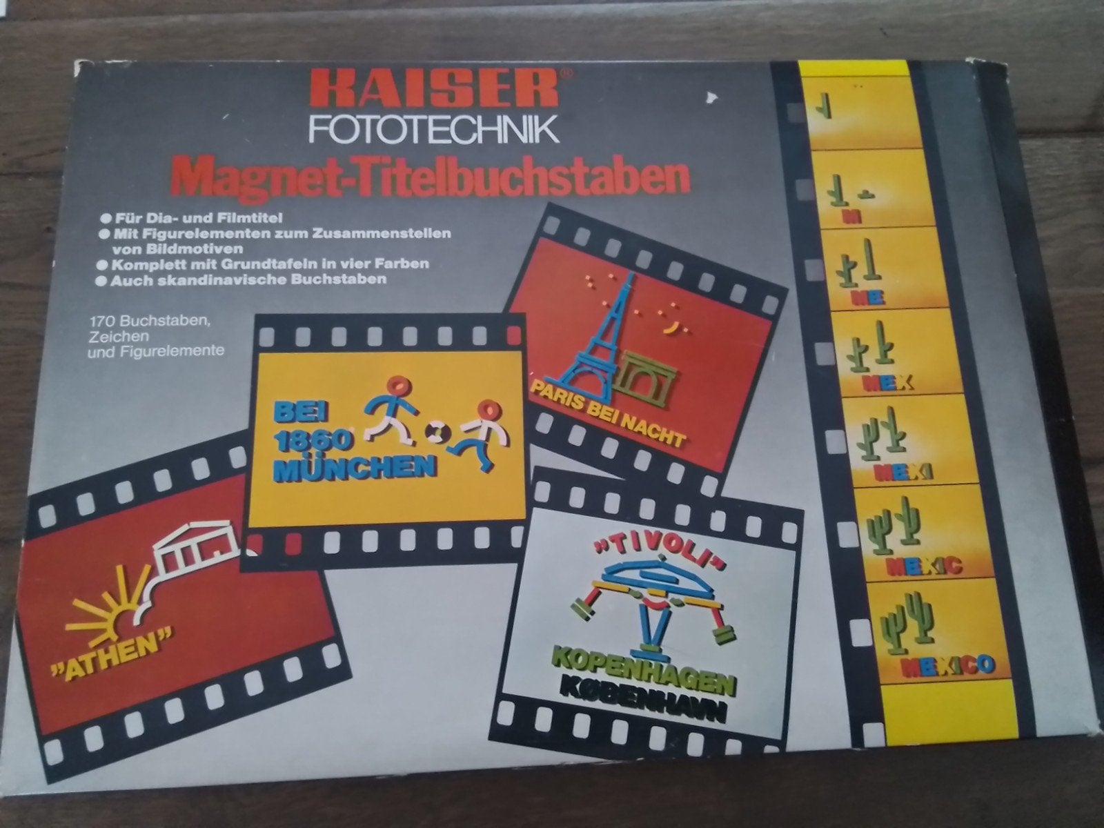 Kaiser Fototechnik Magneet Titelletters voor Dia/Film, Overige merken, Overige typen, Ophalen, Gebruikt