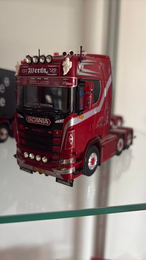 Weeda scania oldschool, Hobby en Vrije tijd, Modelauto's | 1:50, Ophalen of Verzenden, Zo goed als nieuw, Bus of Vrachtwagen, Tekno