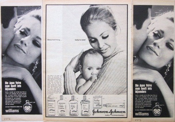 90+ vintage advertenties Persoonlijke verzorging 1967-69, Verzamelen, Ophalen of Verzenden, Overige typen
