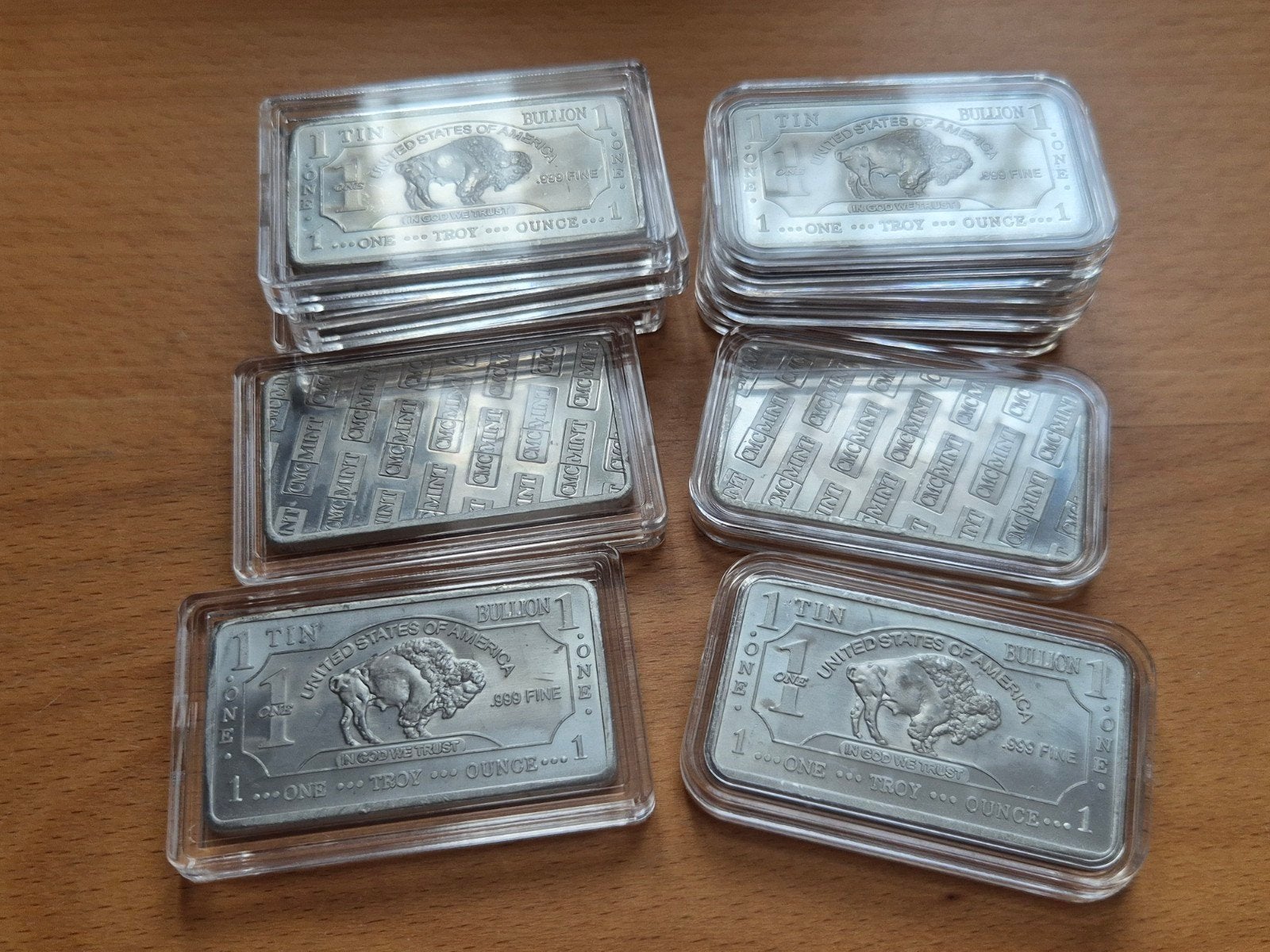 1 oz American Buffalo Tin Bar. Zuiver Tin. Tinnen-baar., Ophalen of Verzenden, Zilver