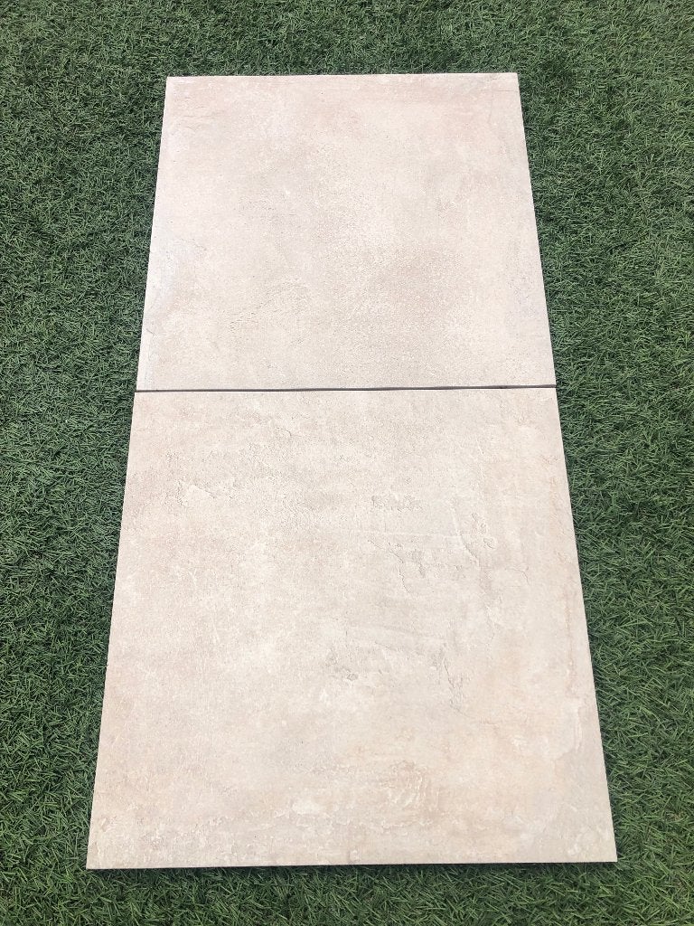 keramische terrastegels 60x60x2 cm lichte beige tuintegel, Keramiek, Nieuw, Ophalen of Verzenden, 10 m² of meer