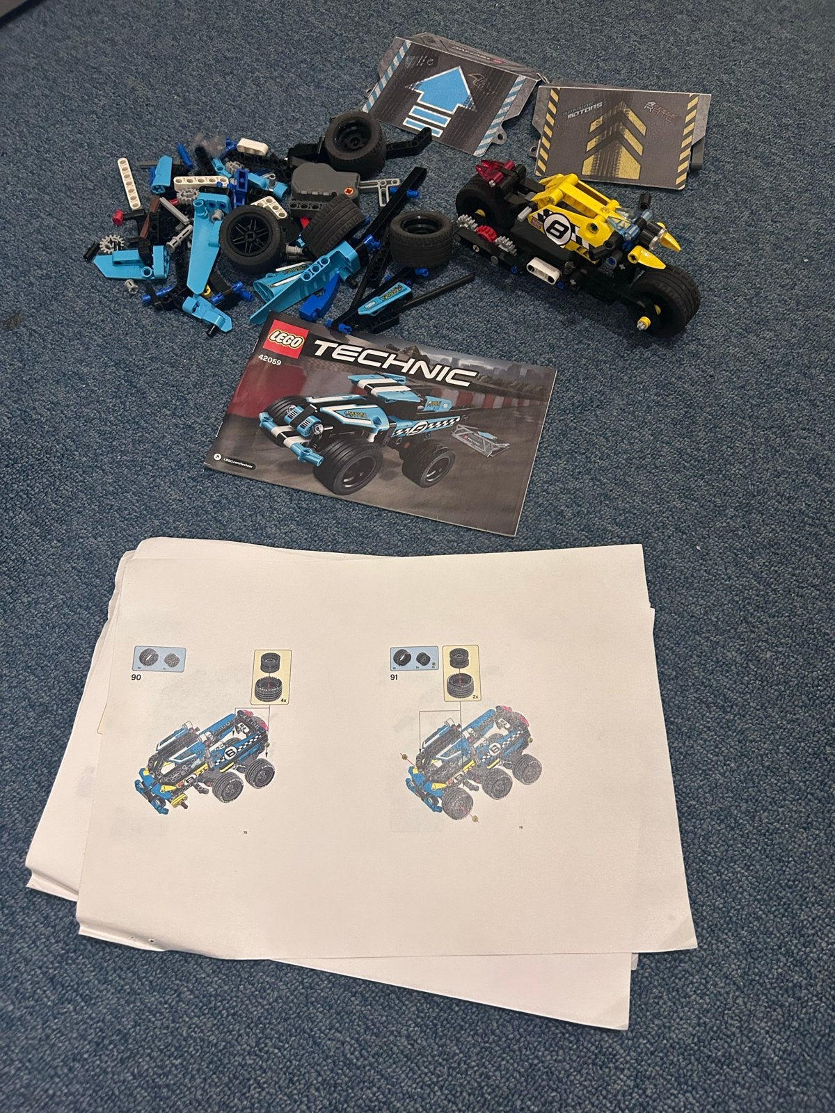 LEGO Technic 42059 Stunt Truck en 42058 Stunt Bike, Ophalen of Verzenden, Gebruikt, Overige merken