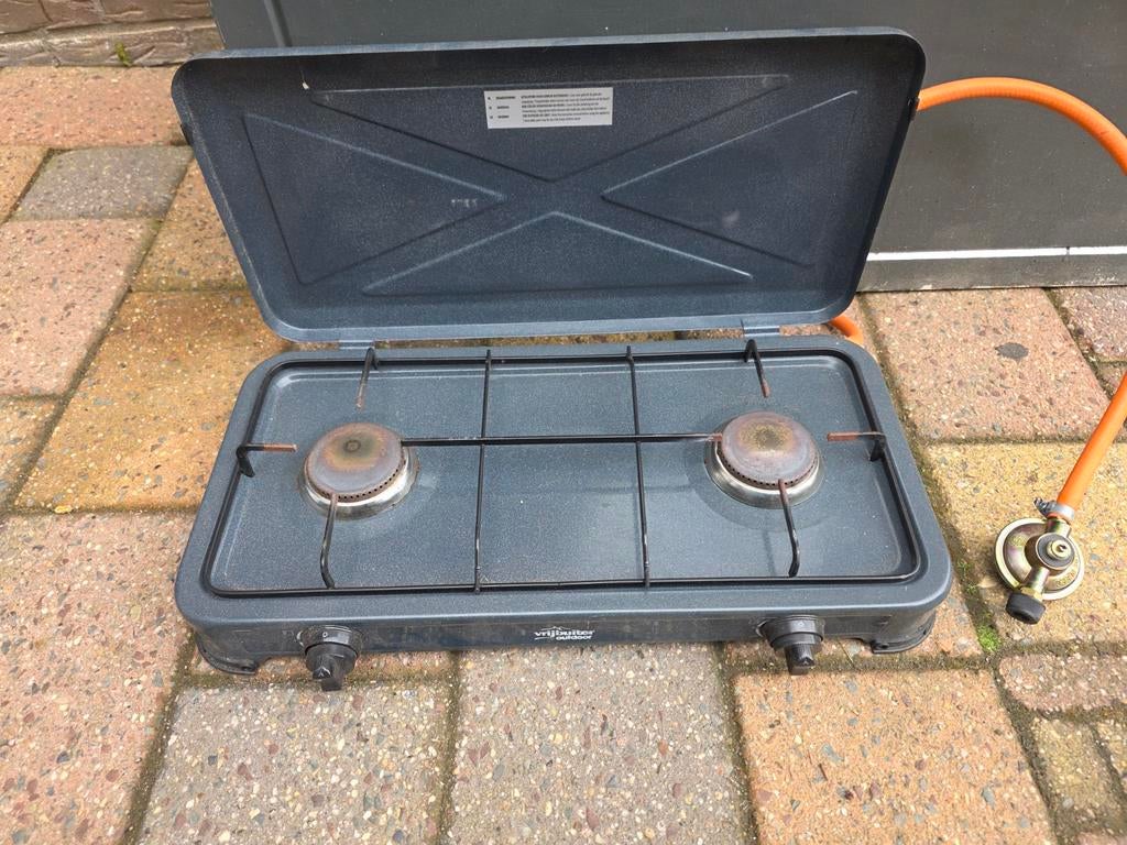 Vrijbuiter Outdoor Twee Pit Kookstel met Gasslang, Ophalen of Verzenden
