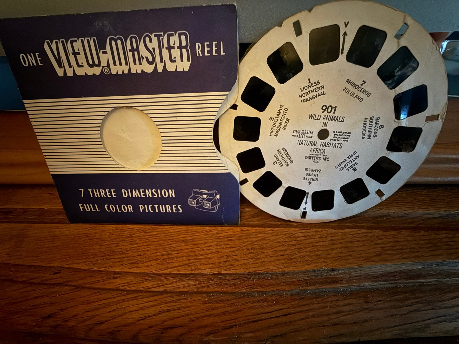 Vintage View-Master Reel - Wilde Dieren in Afrika, Ophalen of Verzenden, Zo goed als nieuw
