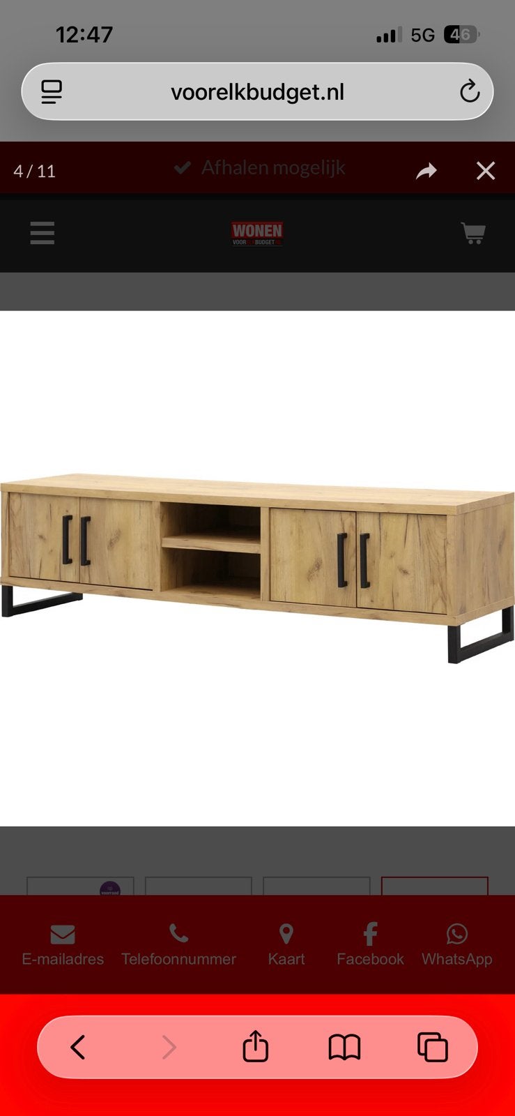 TV kast Rowan NIEUW!  Budget Home Store, Ophalen, Overige materialen, 150 tot 200 cm, Nieuw