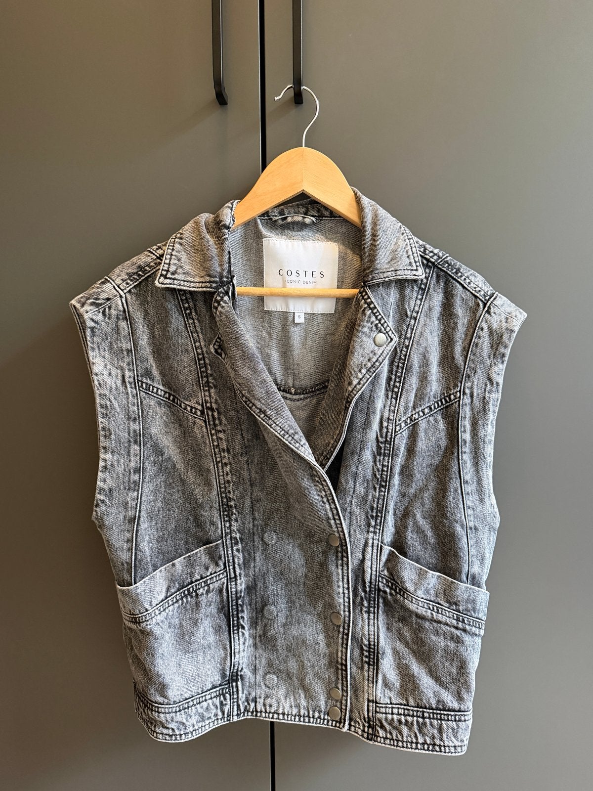 Costes spijker gilet maat S, Ophalen of Verzenden, Zo goed als nieuw, Maat 36 (S), Grijs
