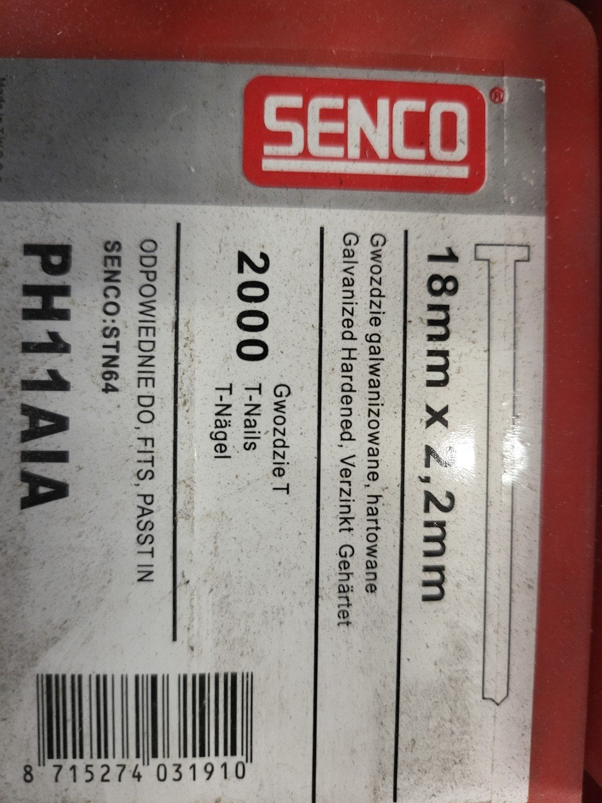 Senco T-nagels - geschikt voor Senco STN64 tackers, Ophalen, Nieuw, Minder dan 50 mm, Spijkers