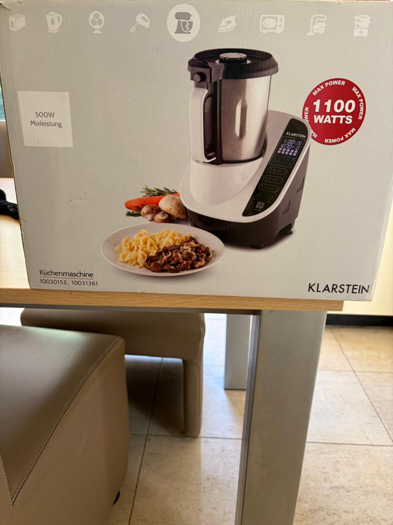 Klarstein grandprix Keukenmachine - Nieuw in doos, Witgoed en Apparatuur, Keukenmixers, Nieuw, 2 tot 3 liter, 3 snelheden of meer
