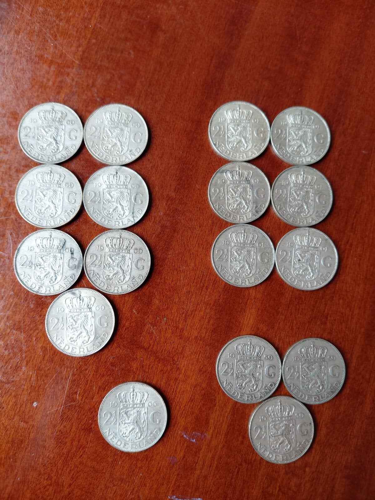 17x 2,5 Gulden - Juliana - Zilver, Postzegels en Munten, Munten | Nederland, Koningin Juliana, Setje, Zilver, Ophalen of Verzenden