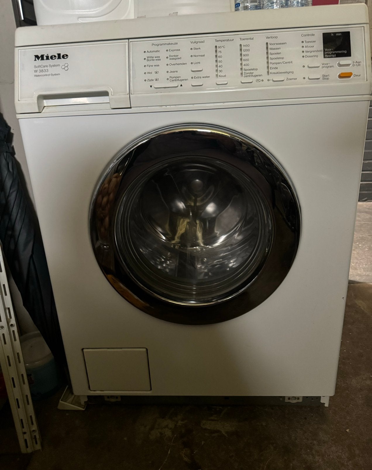 Miele wasmachine, Ophalen, Gebruikt, 1200 tot 1600 toeren, 85 tot 90 cm