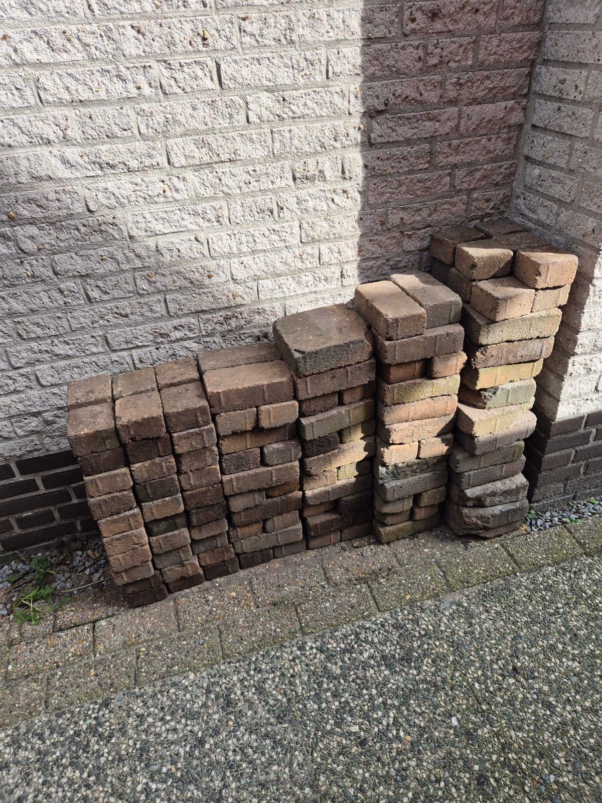 Gratis trommelstenen (10x10, 20x10), Ophalen, Gebruikt, Klinkers, 10 m² of meer