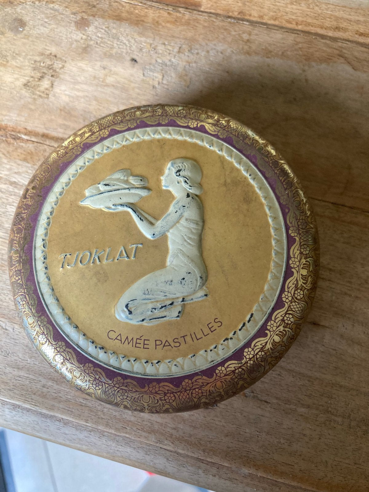 Vintage Tjoklat Camee Pastilles Blik - Amsterdam, Verzamelen, Blikken, Ophalen of Verzenden, Gebruikt, Overige, Overige merken