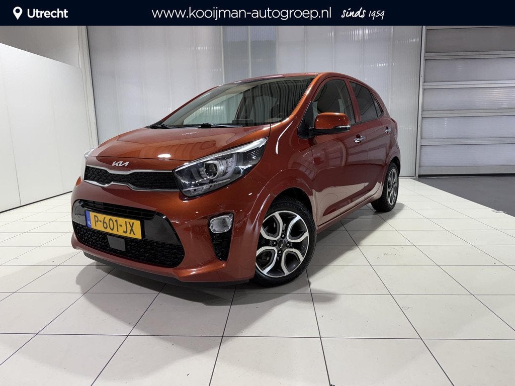 Kia Picanto 1.0 DPi DynamicPlusLine AUTOMAAT, Apple Carplay/, Auto's, Kia, 877 kg, Stof, Gebruikt, Overige kleuren