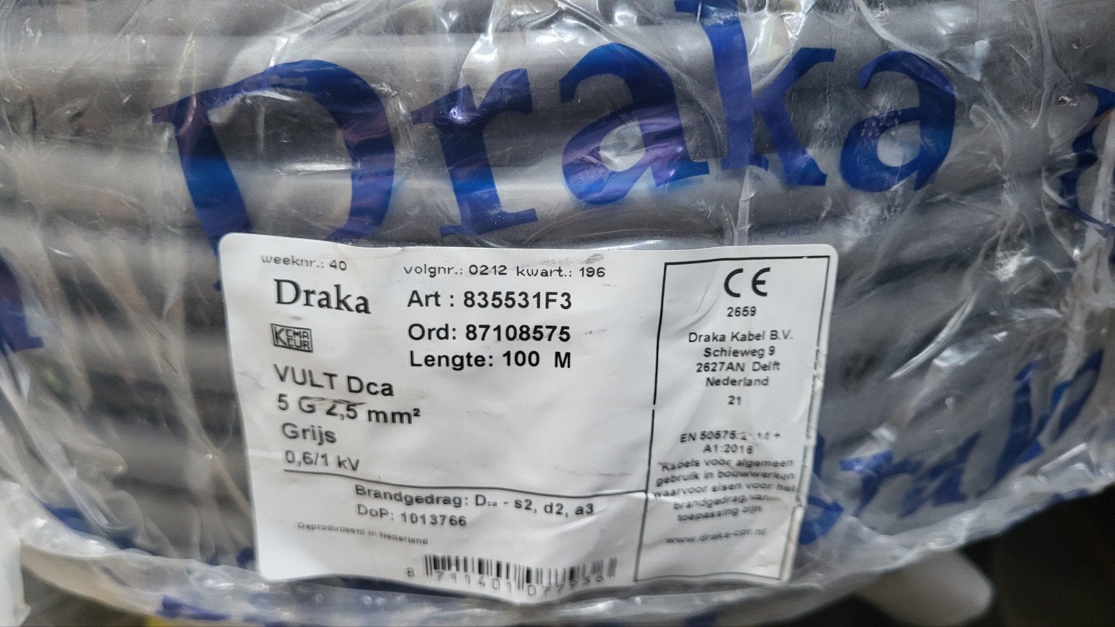 VULT Dca
5 G2,5 mm², Ophalen, Nieuw