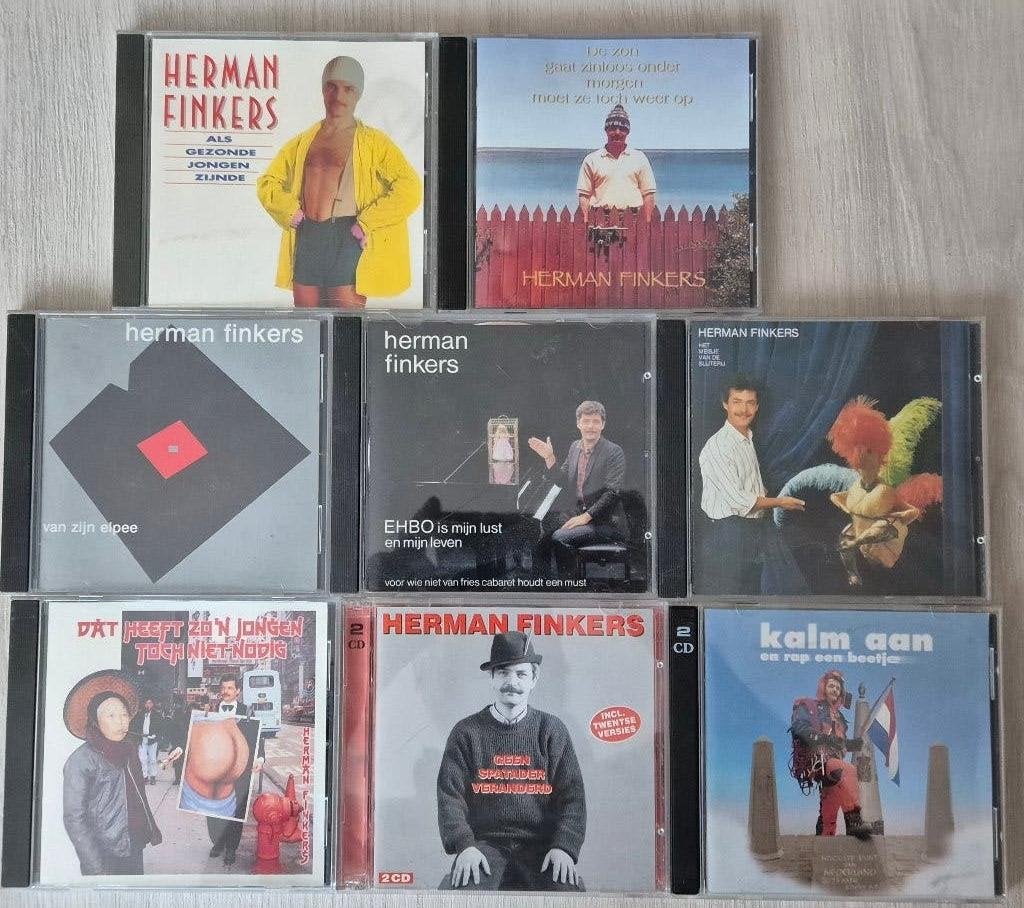 Herman Finkers, 8 originele CD's, Inclusief boekje, Cabaret of Kleinkunst, Ophalen of Verzenden, Zo goed als nieuw