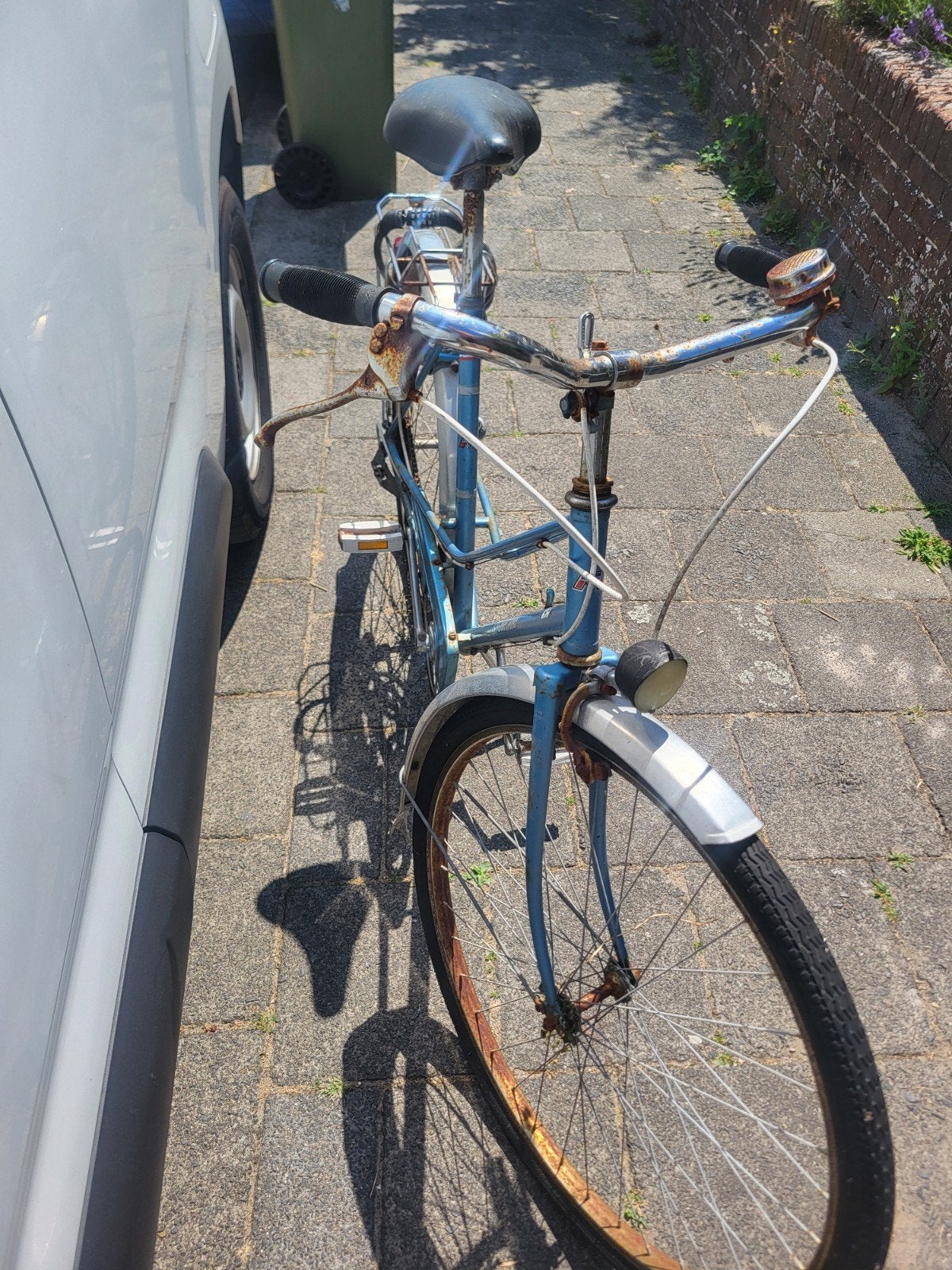 Oude blauwe fiets - opknapper, Fietsen en Brommers, Fietsen | Oldtimers, Ophalen of Verzenden