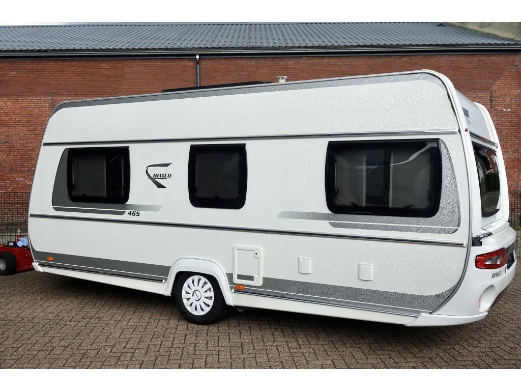 Fendt Bianco 465 TG Mover Luifel Zonnepaneel 2015 1500 KG, Caravans en Kamperen, Caravans, Schokbreker, Bedrijf, Treinzit, Tot en met 4