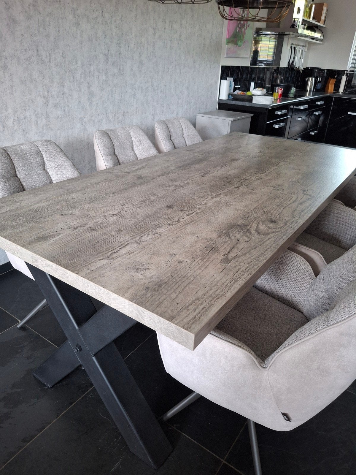 Mooie eettafel, Huis en Inrichting, Ophalen, 200 cm of meer, 50 tot 100 cm, Zo goed als nieuw
