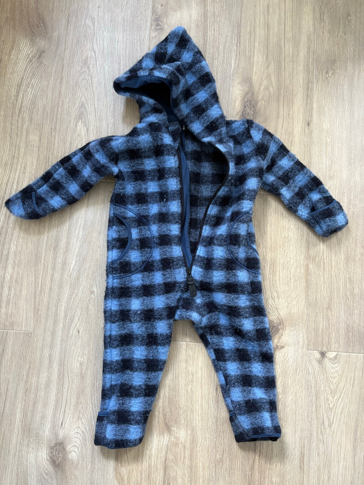 Pure Pure wollen overall blauw geruit, Ophalen of Verzenden, Gebruikt, Jongetje of Meisje, Pakje