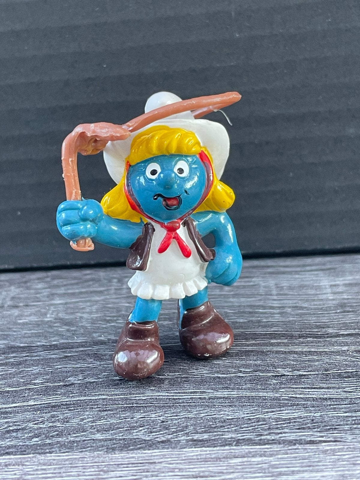 Smurfin Cowgirl Figuur - Vintage Smurfen Verzamelfiguur, Ophalen of Verzenden, Gebruikt