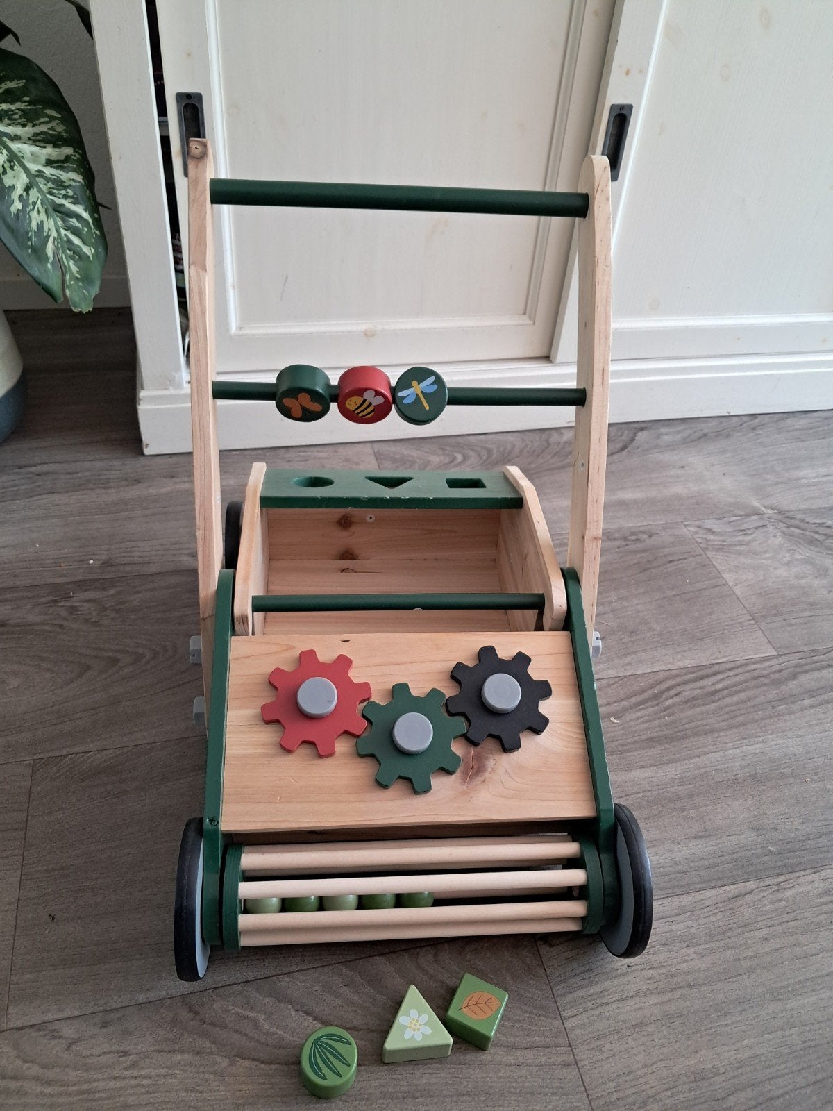 Houten loopwagen, Ophalen, Gebruikt, Duw- of Trekspeelgoed