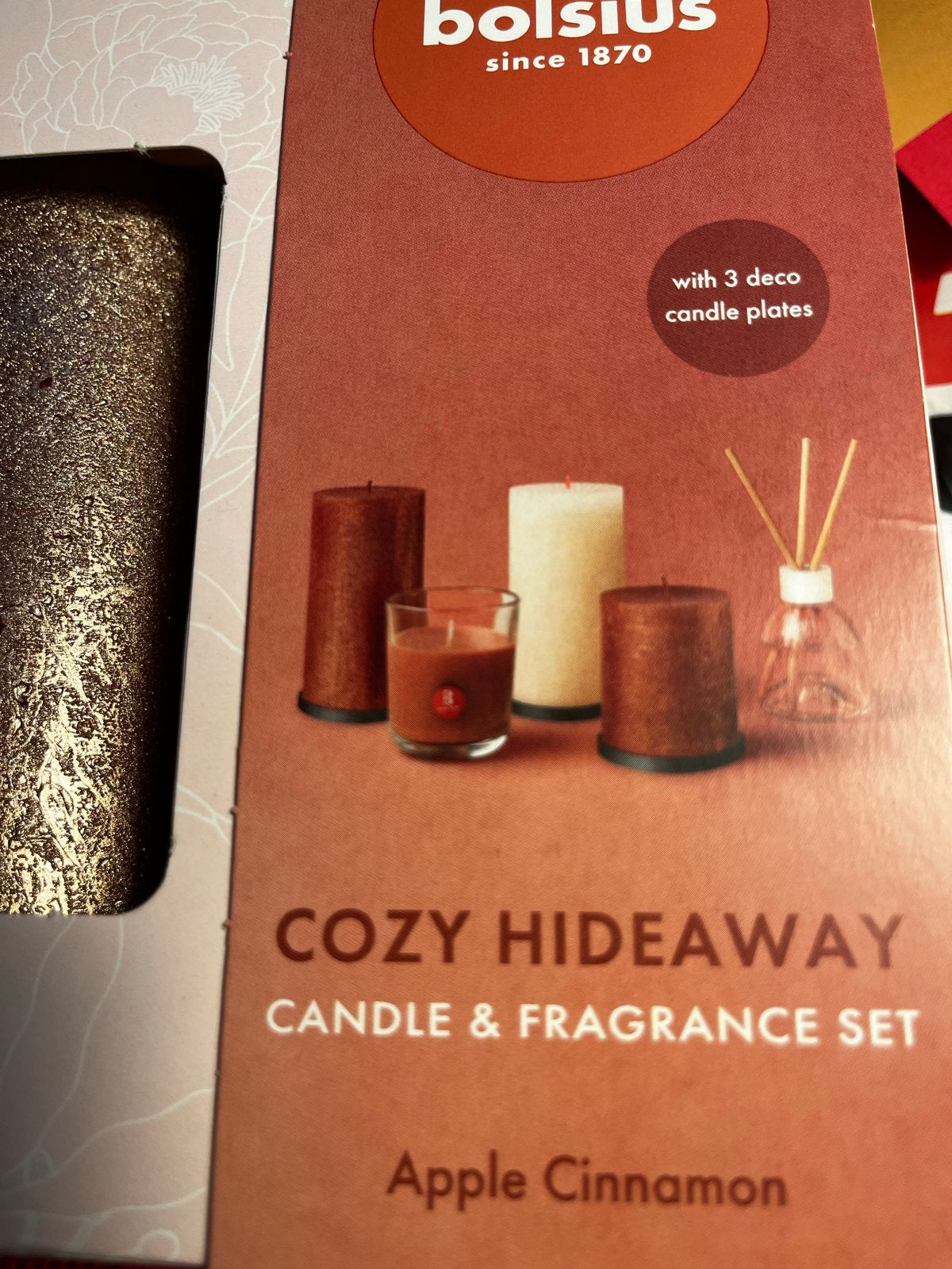 Bolsius Cozy Hideaway Kaars & Geurset -  Apple Cinnamon, Bruin, Overige merken, Ophalen of Verzenden, Kaars
