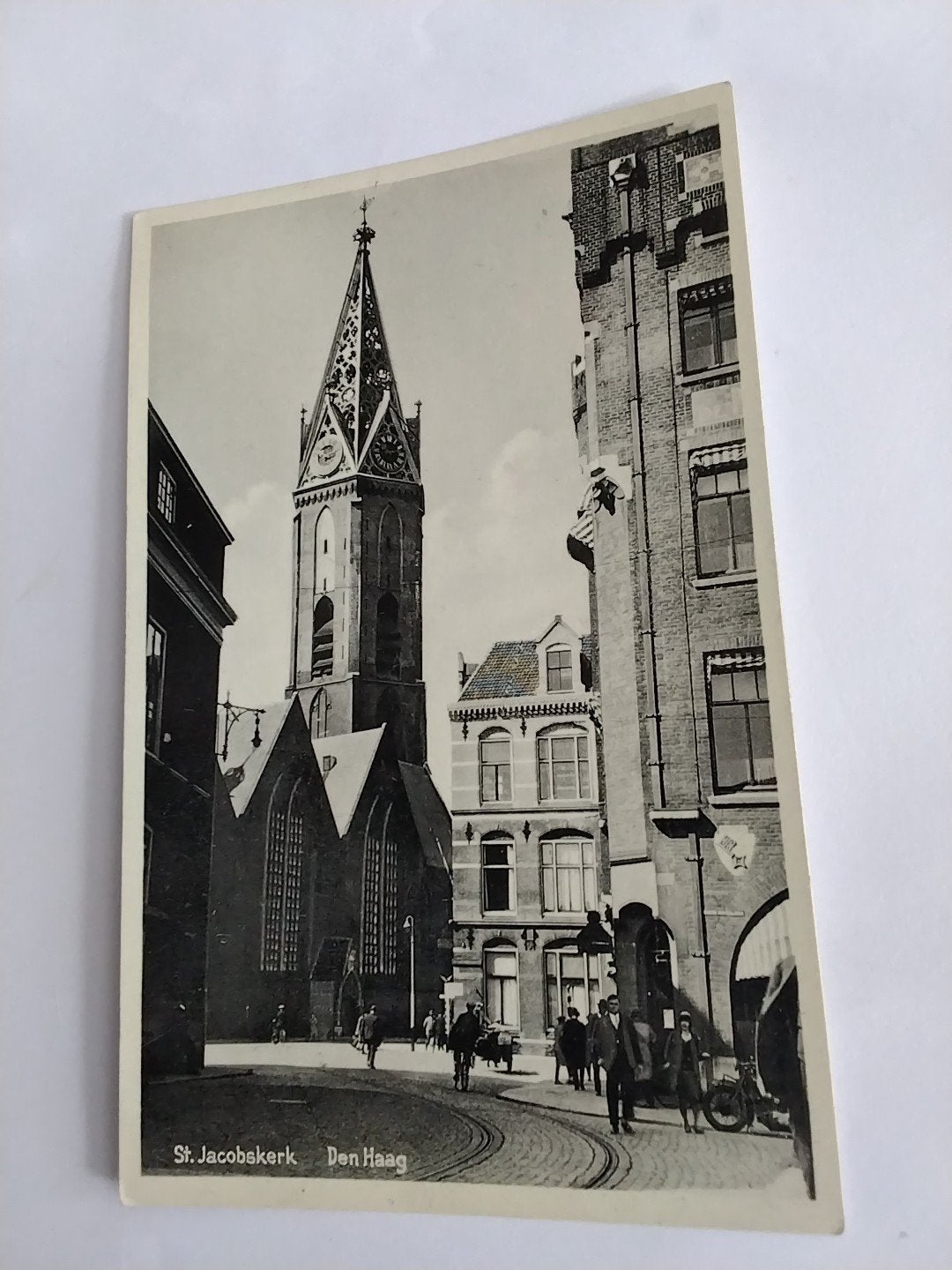 Oude Ansichtkaart St. Jacobskerk Den Haag, Verzamelen, Ansichtkaarten | Nederland, Ophalen of Verzenden, Voor 1920, Gelopen, Zuid-Holland