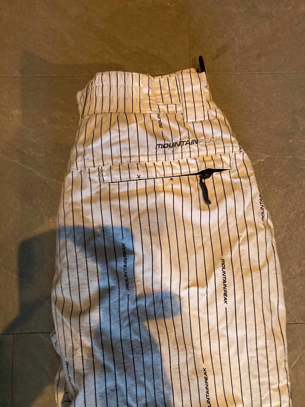 Skibroek wit en wit gestreept, Ophalen of Verzenden, Zo goed als nieuw, Jongen of Meisje, Broek