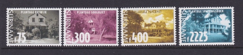TSS Kavel 260050 Suriname PF  minr 1689-1692 plantages, Ophalen, Postfris