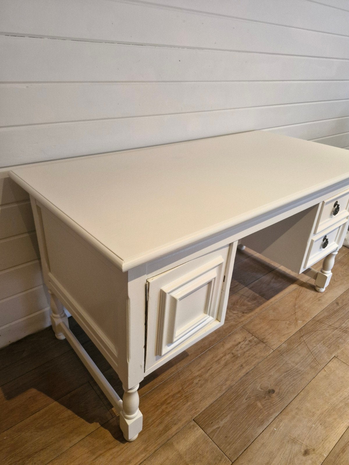 Antiek bureau met boekenkastje - 150x70 cm, Ophalen, Met lades, 150 cm, Hout