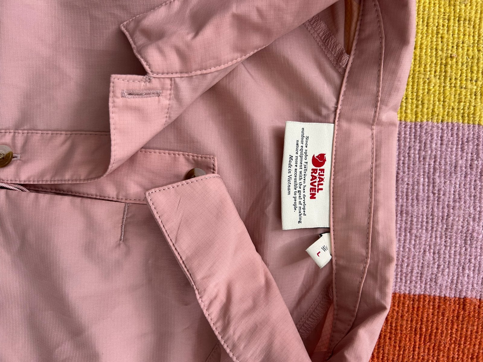 Fjällräven outdoor blouse, lichtroze, maat L, als nieuw, Kleding | Dames, Ophalen of Verzenden, Zo goed als nieuw, Roze, Maat 42/44 (L)