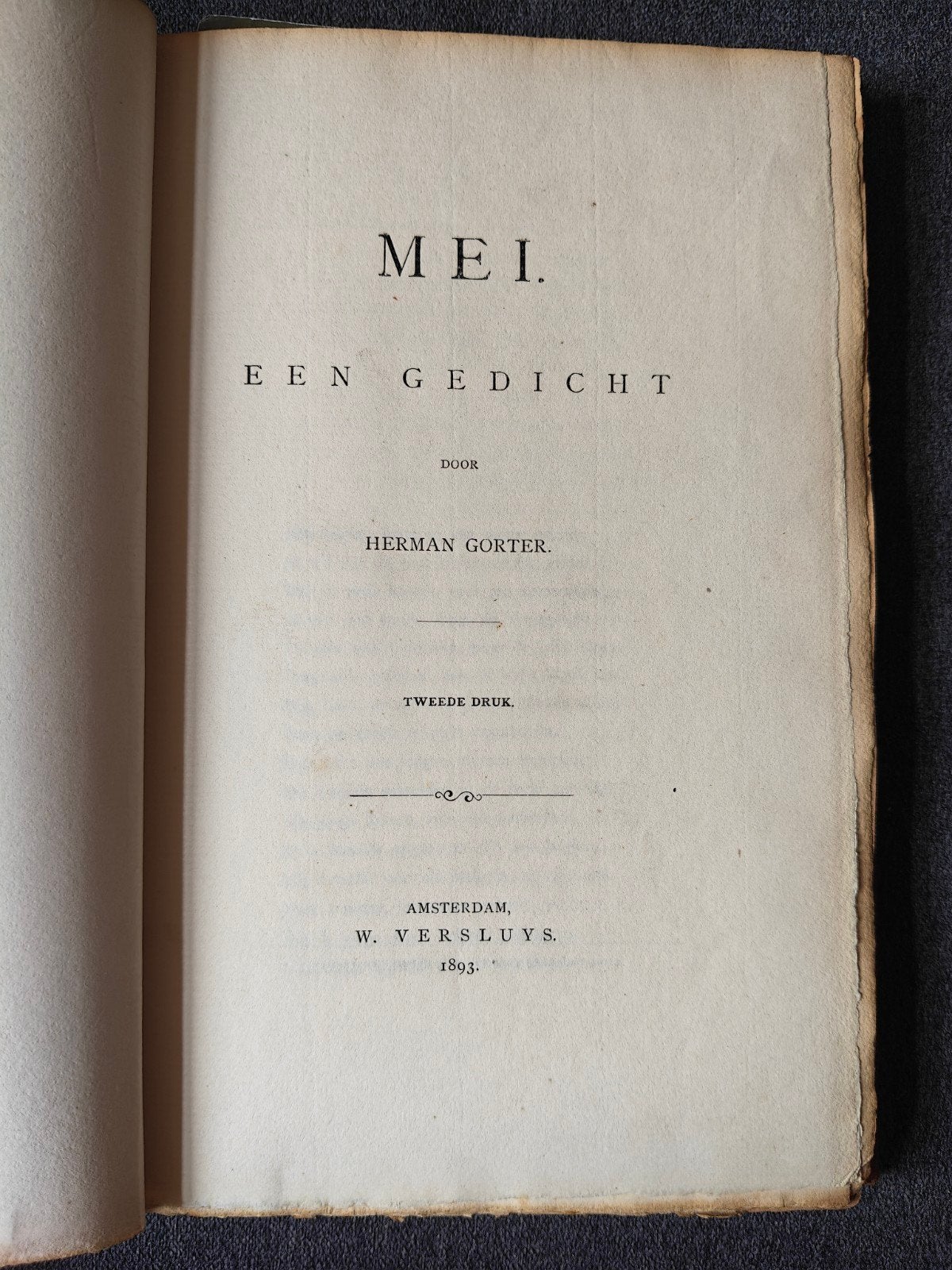 Herman Gorter - MEI een gedicht (tweede druk, 1893), Ophalen of Verzenden, Gelezen, Eén auteur