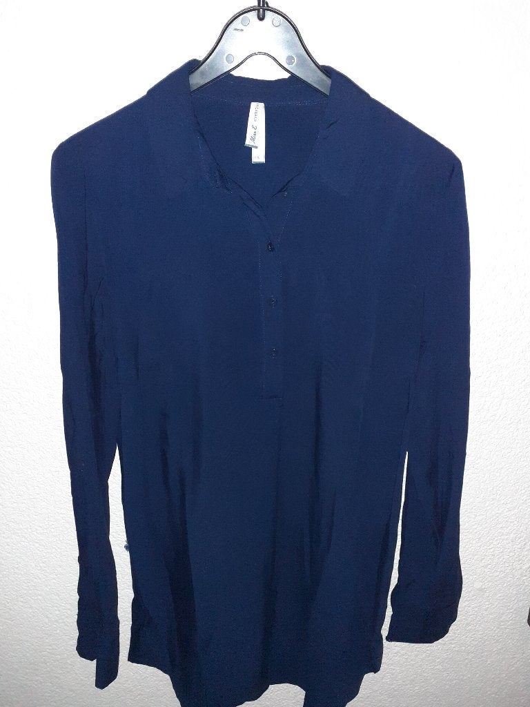 Blauwe Tuniekblouse, maat S., Maat 38/40 (M), Blauw, Ophalen of Verzenden, Zo goed als nieuw
