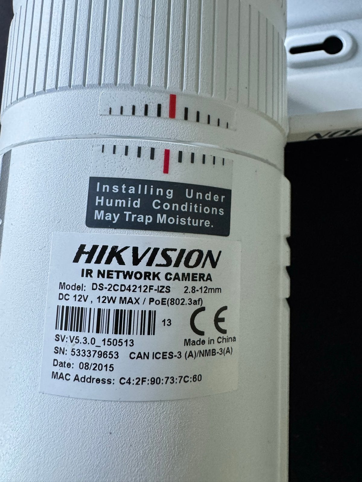 Hikvision DS-2CD4212F-IZS IR Netwerk Camera, Ophalen of Verzenden, Gebruikt, Buitencamera