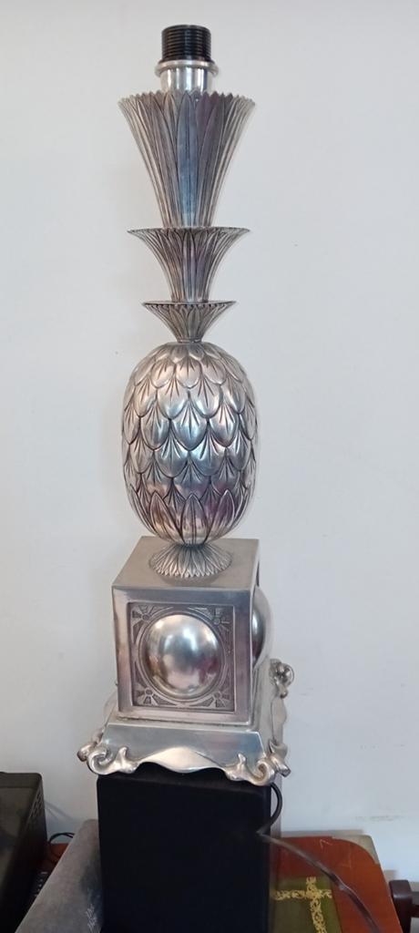 Vintage Tinnen Ananas Tafellamp - Uniek Design, Ophalen of Verzenden