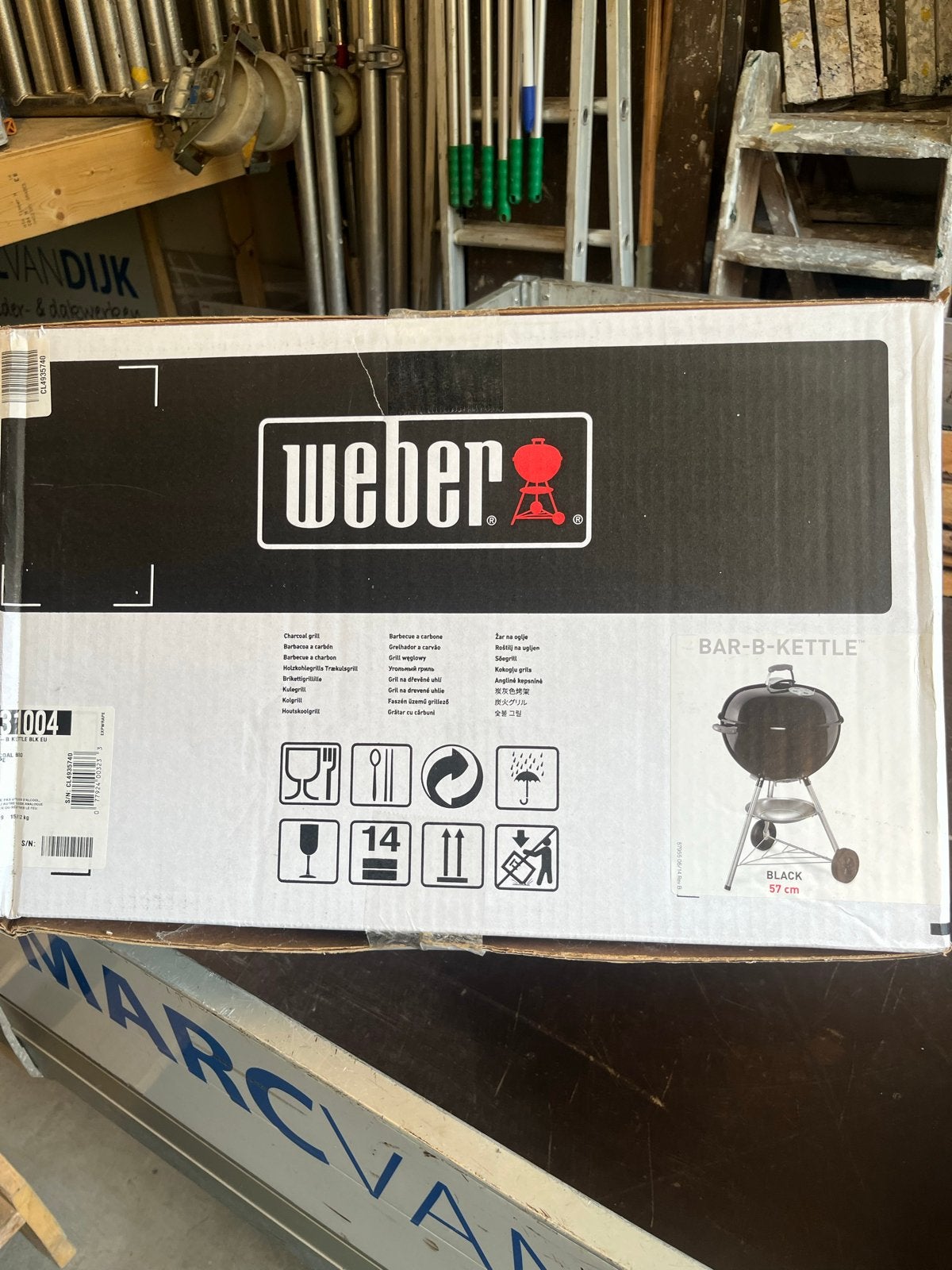 Nieuwe Weber Bar-B-Kettle Houtskoolbarbecue 57 cm, Ophalen of Verzenden, Nieuw