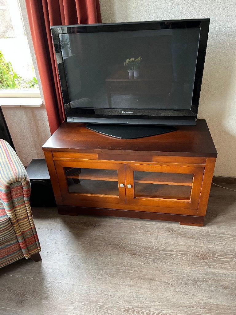tv kast, Ophalen, Zo goed als nieuw, Minder dan 100 cm, Kersenhout