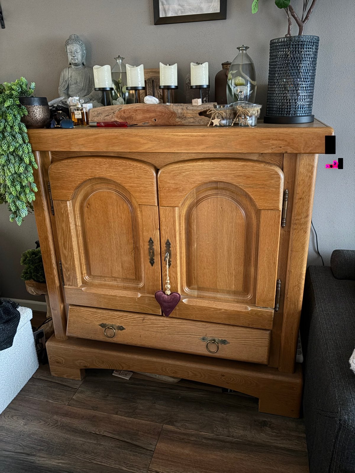 Massief houten kast met lades, Ophalen, Gebruikt