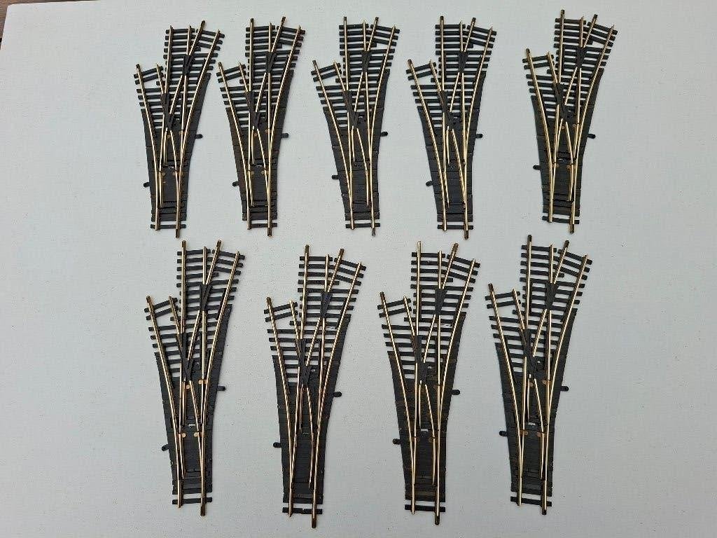 Fleischmann 6057 - 3 weg wissels in prima staat., Gebruikt, Gelijkstroom, Fleischmann, Rails