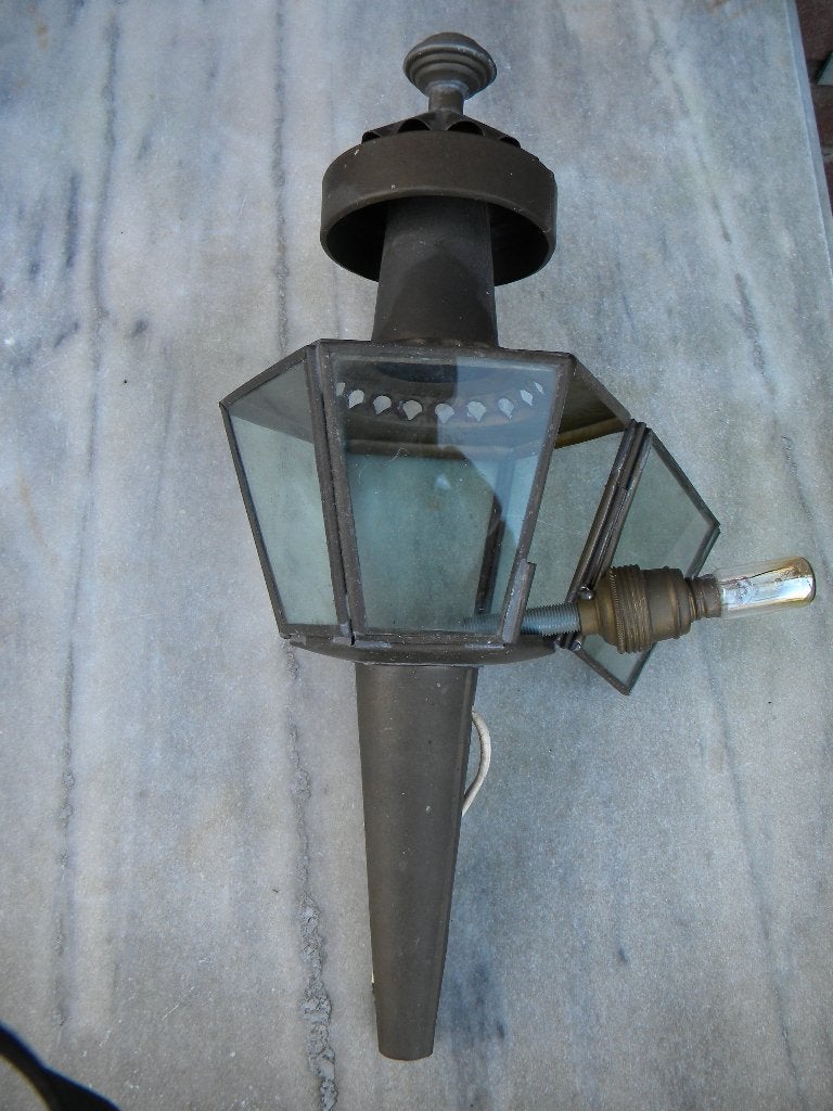 LANTAARN KOPER OP LICHTNET, KOPEREN FITTING, Antiek en Kunst, Ophalen of Verzenden