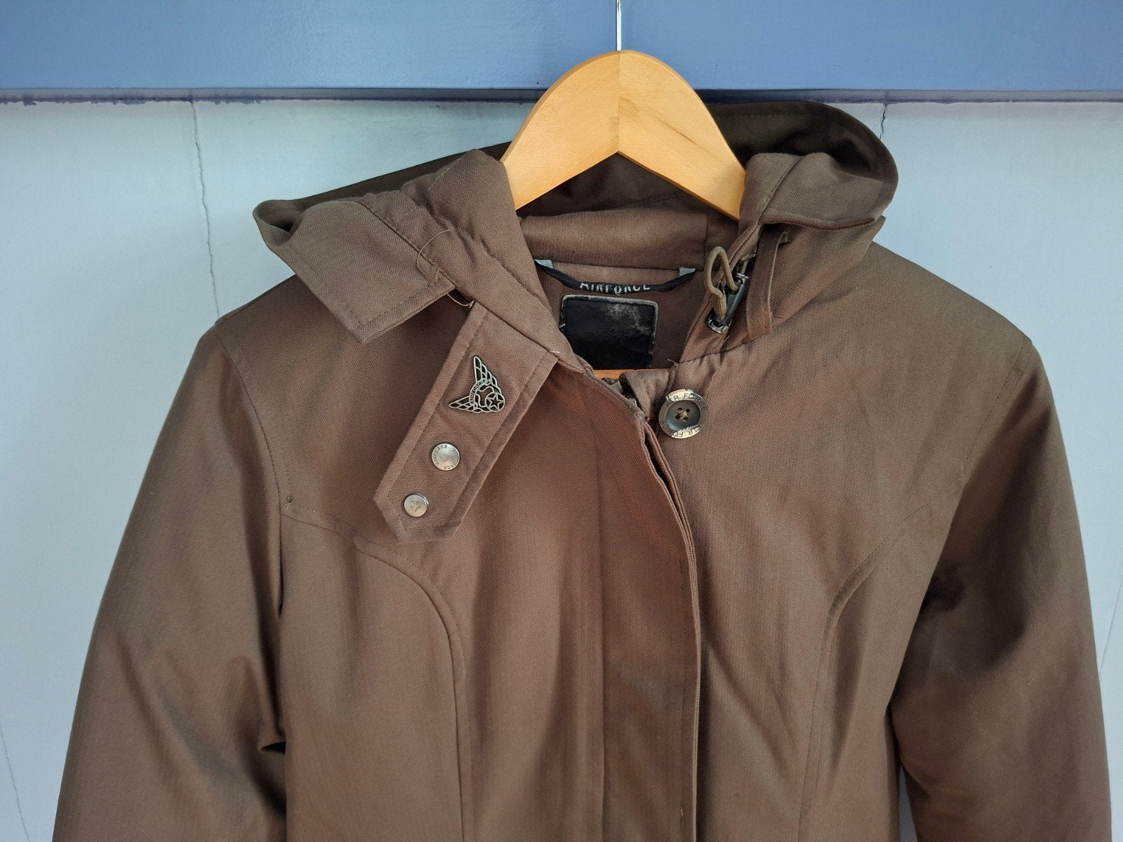 Khakikleurige "Airforce" dames parka jas. Mt.S., Overige kleuren, Airforce, Ophalen of Verzenden, Zo goed als nieuw