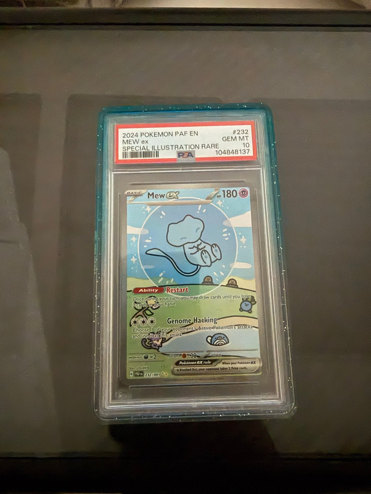Mew ex Special Illustration Rare PSA 10 Pokémon kaart, Ophalen, Zo goed als nieuw, Losse kaart