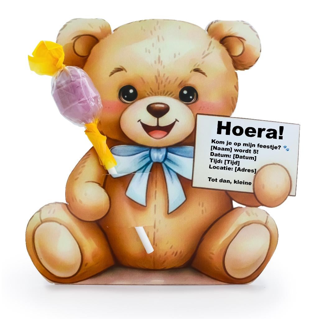 Thema Beer - Uitnodiging voor kinderfeest, Ophalen of Verzenden, 1980 tot heden, Kinderen