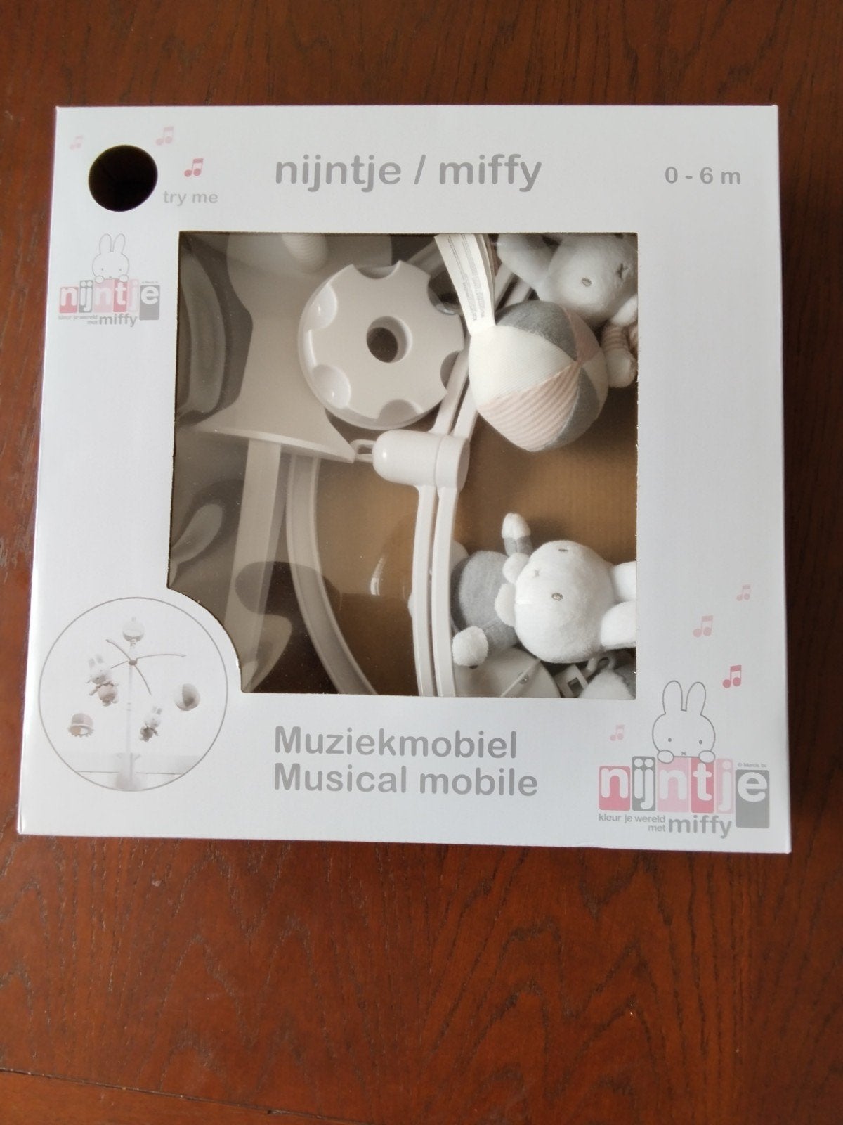 Nijntje/Miffy Muziekmobiel voor ledikant of box, Ophalen of Verzenden, Zo goed als nieuw, Mobiel