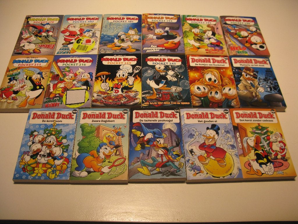 Donald Duck pocket, 17x, nrs 179-294, Ophalen of Verzenden, Zo goed als nieuw, Disney Donald Duck, Meerdere stripboeken