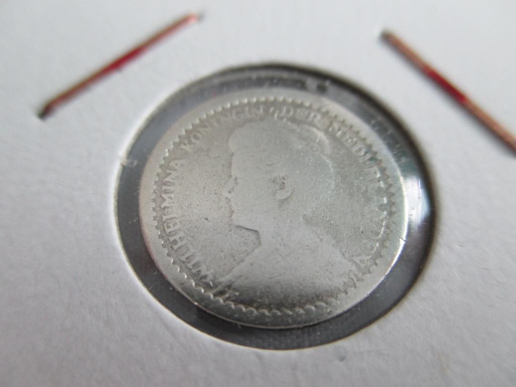 Dubbeltje 1917, Postzegels en Munten, Munten | Nederland, Zilver, Ophalen of Verzenden, 10 cent, Koningin Wilhelmina