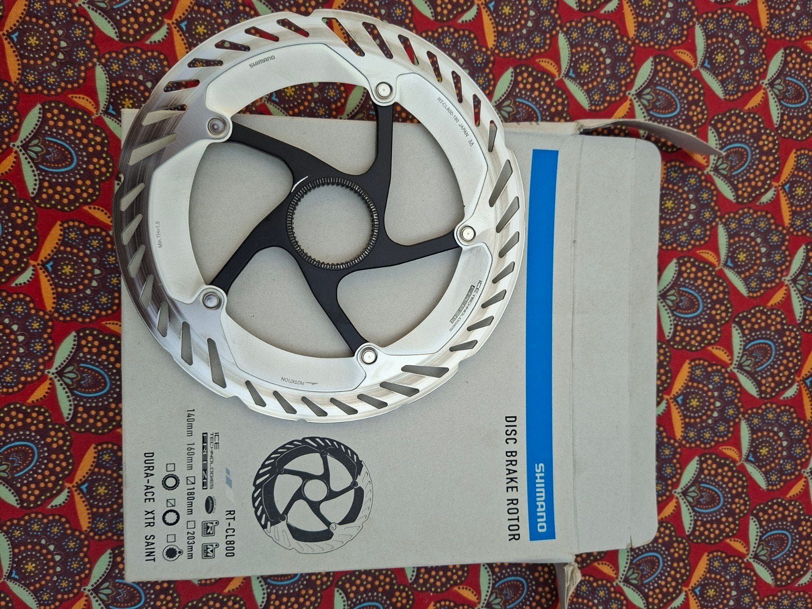 Shimano Dura Ace RT-CL800 Remschijf 180mm, Mountainbike, Remmen, Ophalen of Verzenden, Zo goed als nieuw