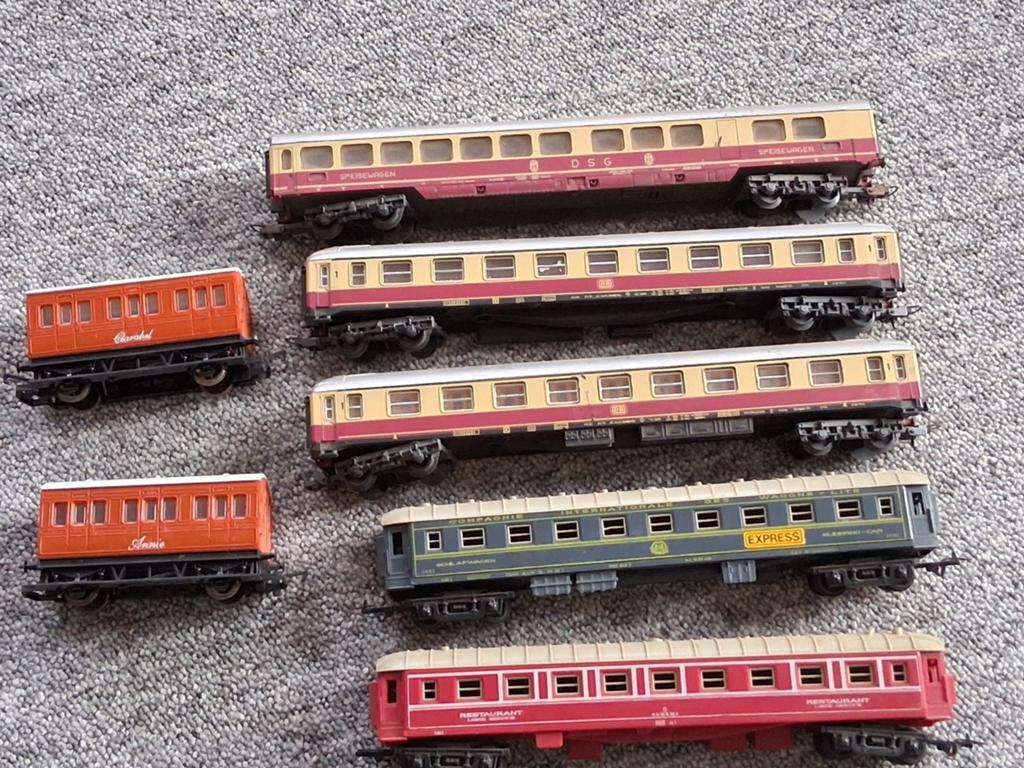 Set van 7 rijtuigen HO, Hobby en Vrije tijd, Modeltreinen | H0, Gebruikt, Gelijkstroom, Wagon, Ophalen of Verzenden